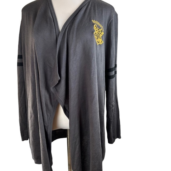 Harry Potter Open Front Drape Cardigan Sweater Gray Women's Plus Size 2X H14851 - Picture 3 of 13